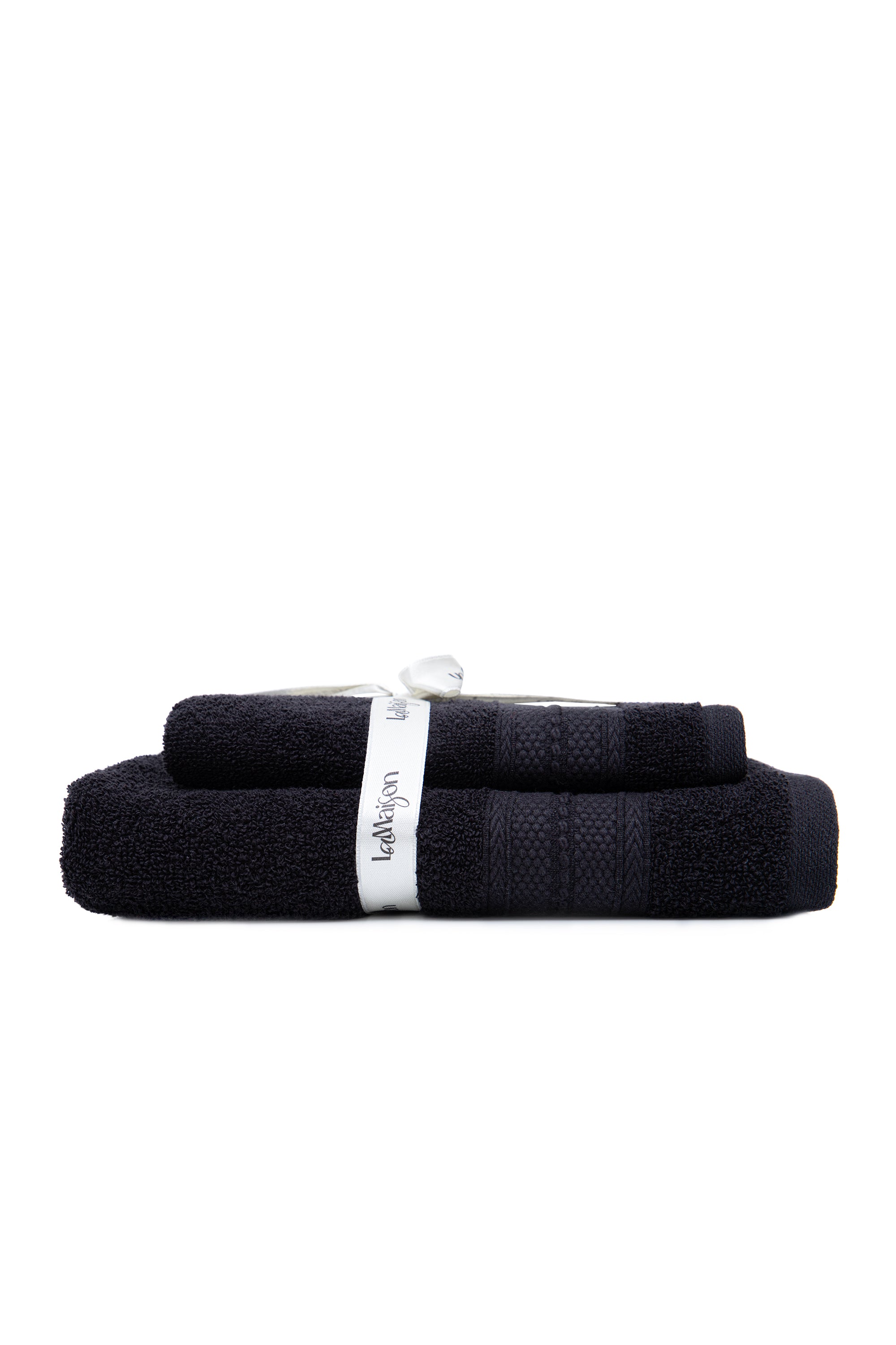 Asciugamano con ospite Nero in cotone 550gsm | In vari disegni
