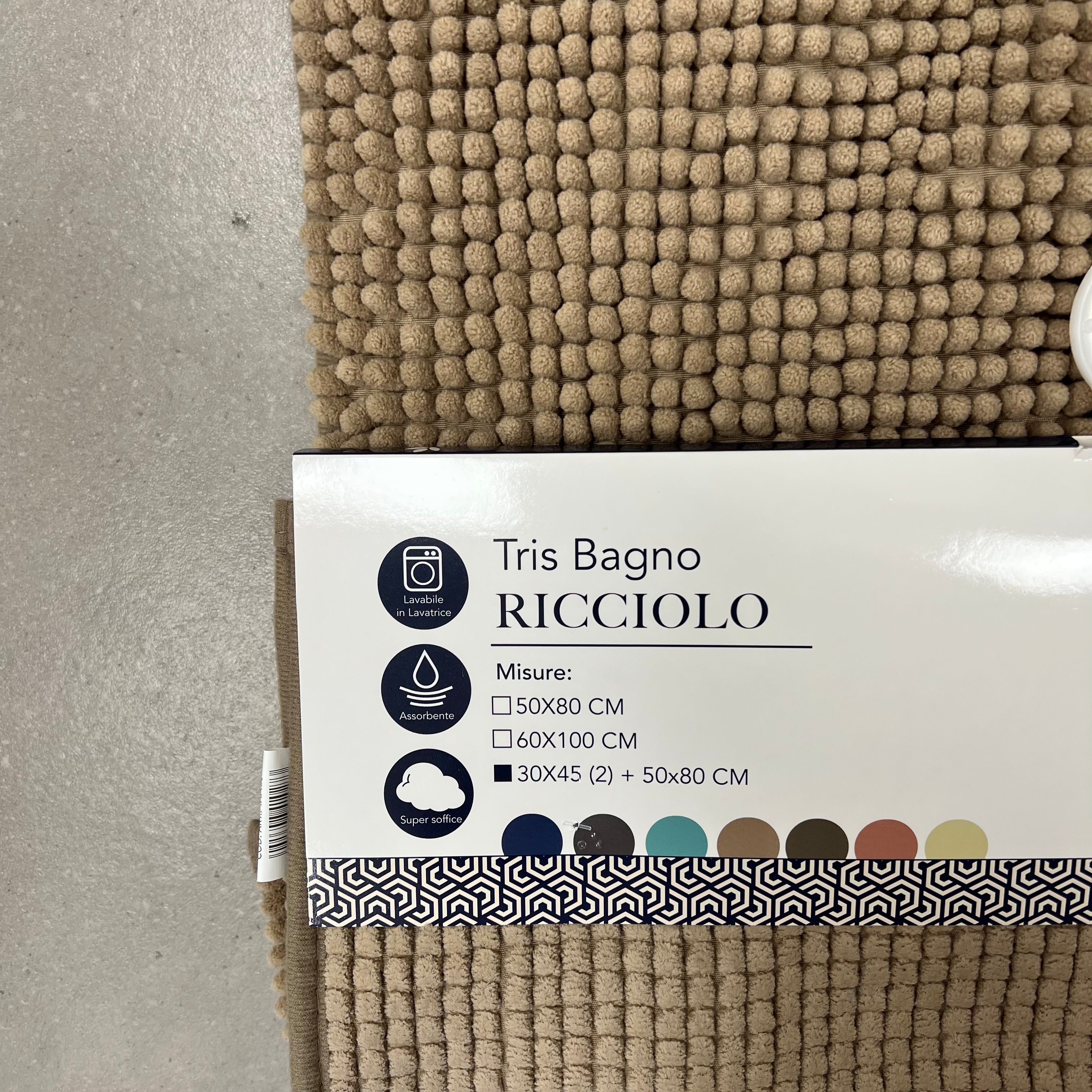 Tappeto Ricciolo Bagno — 60x100cm in varie colorazioni