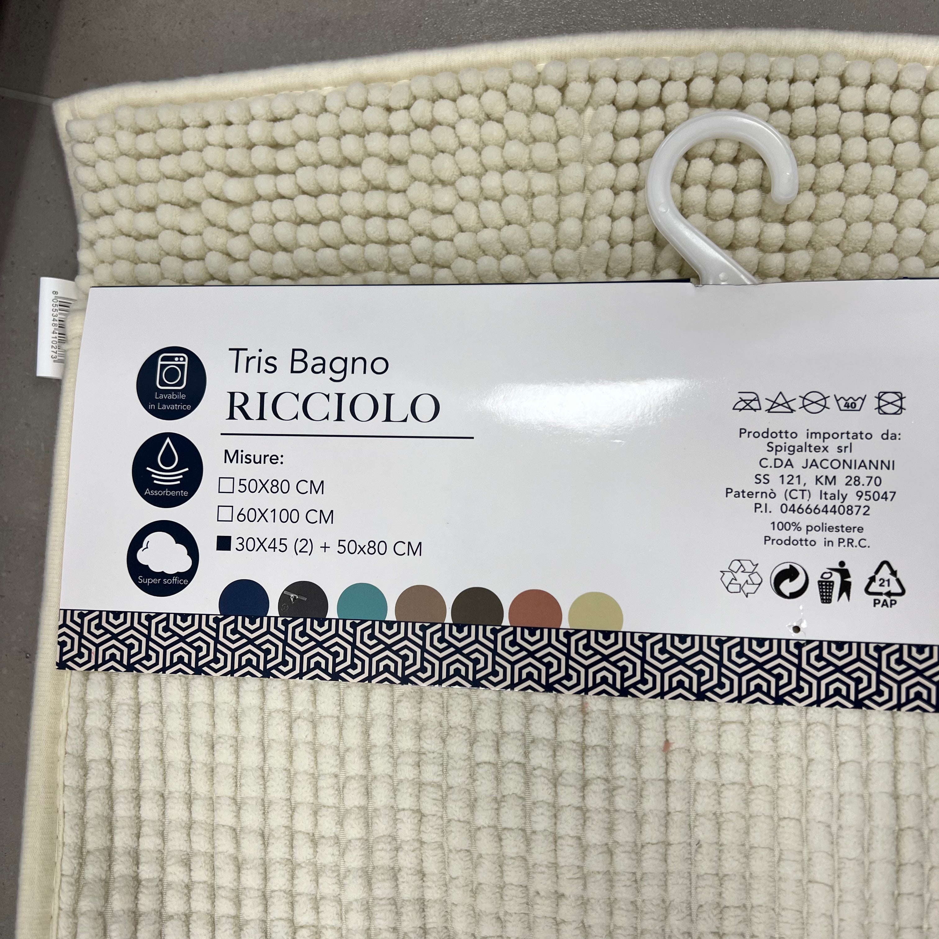 Tappeto Ricciolo Bagno — 60x100cm in varie colorazioni