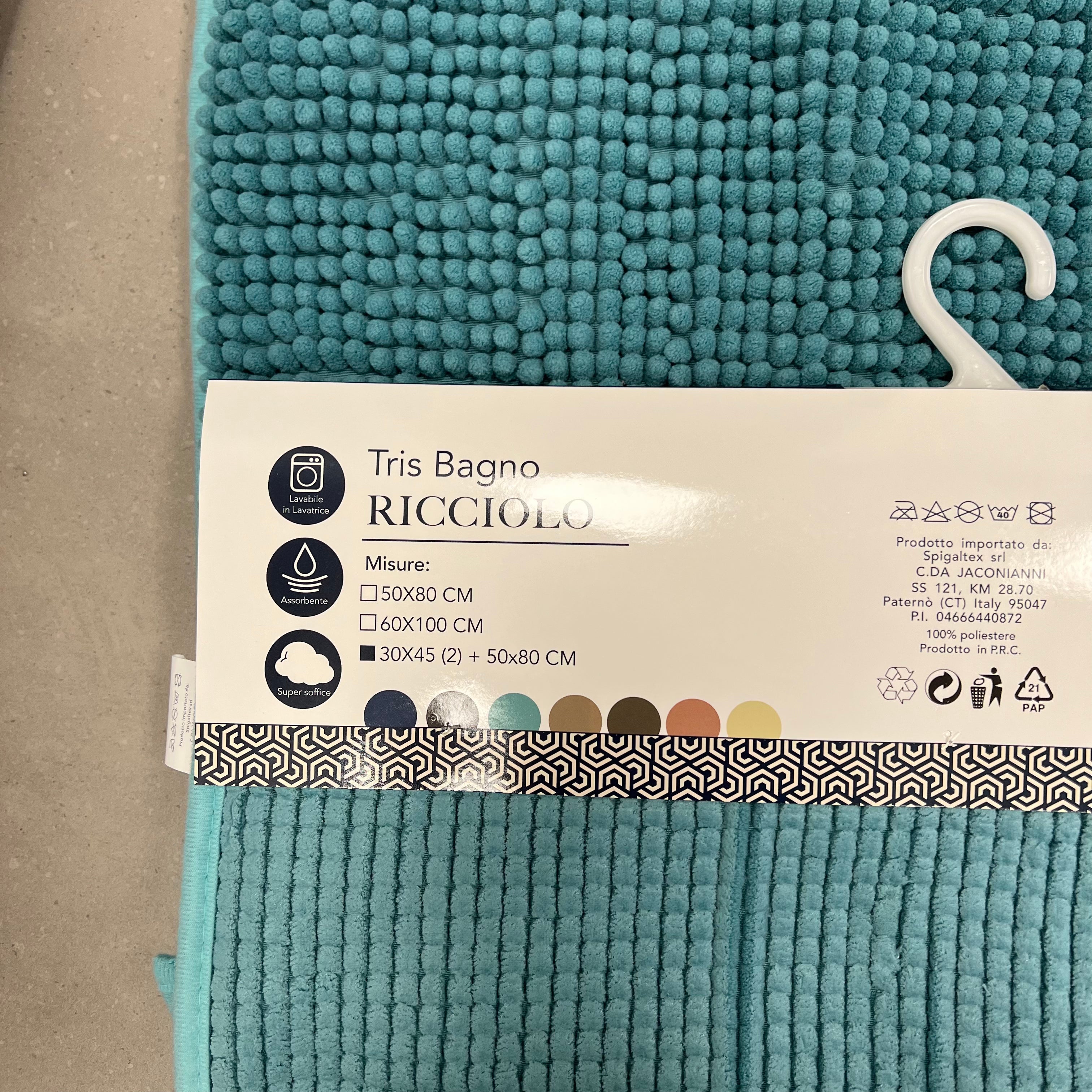 Tappeto Ricciolo Bagno — 60x100cm in varie colorazioni