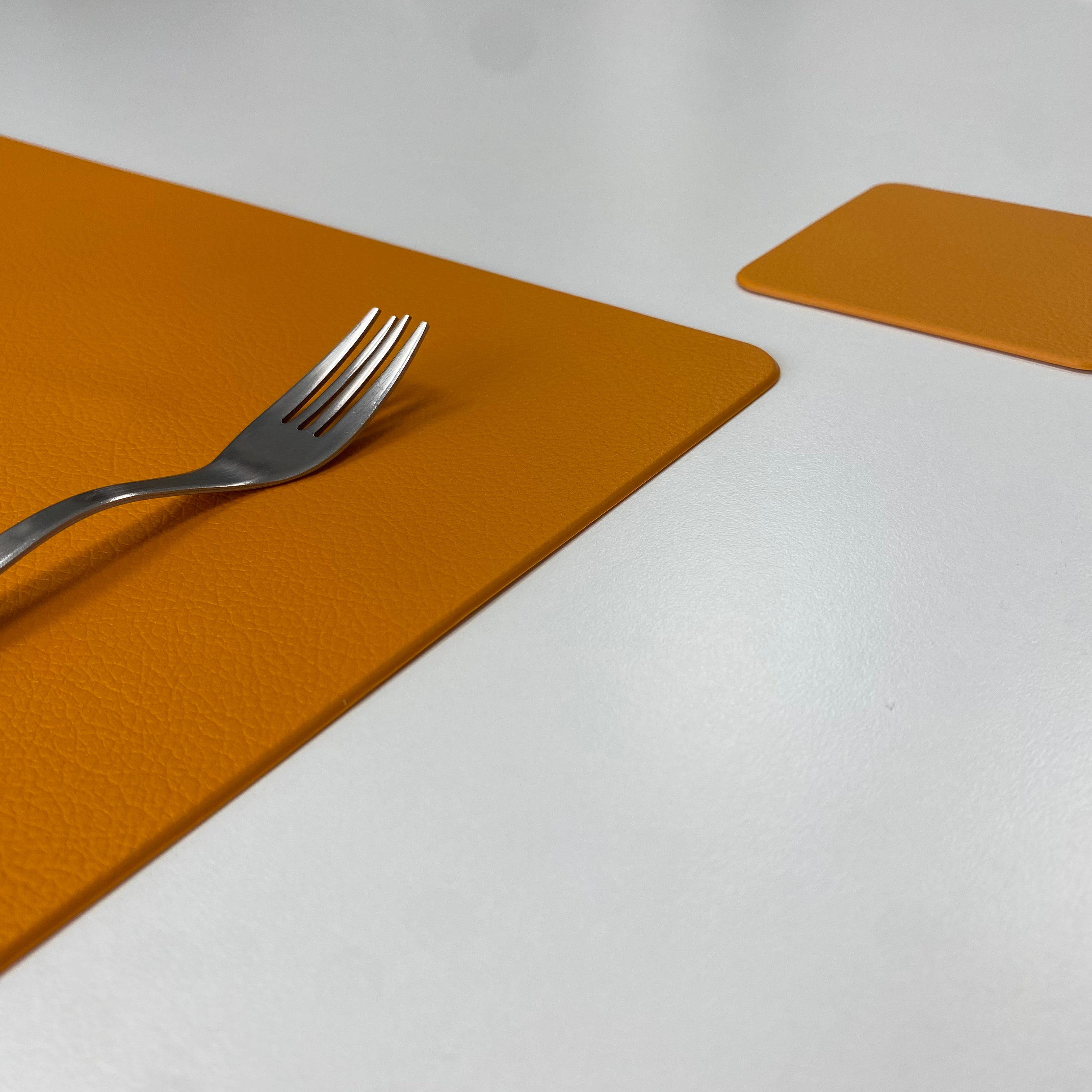 2 Set da colazione Rettangolare con sottobicchiere - Arancione
