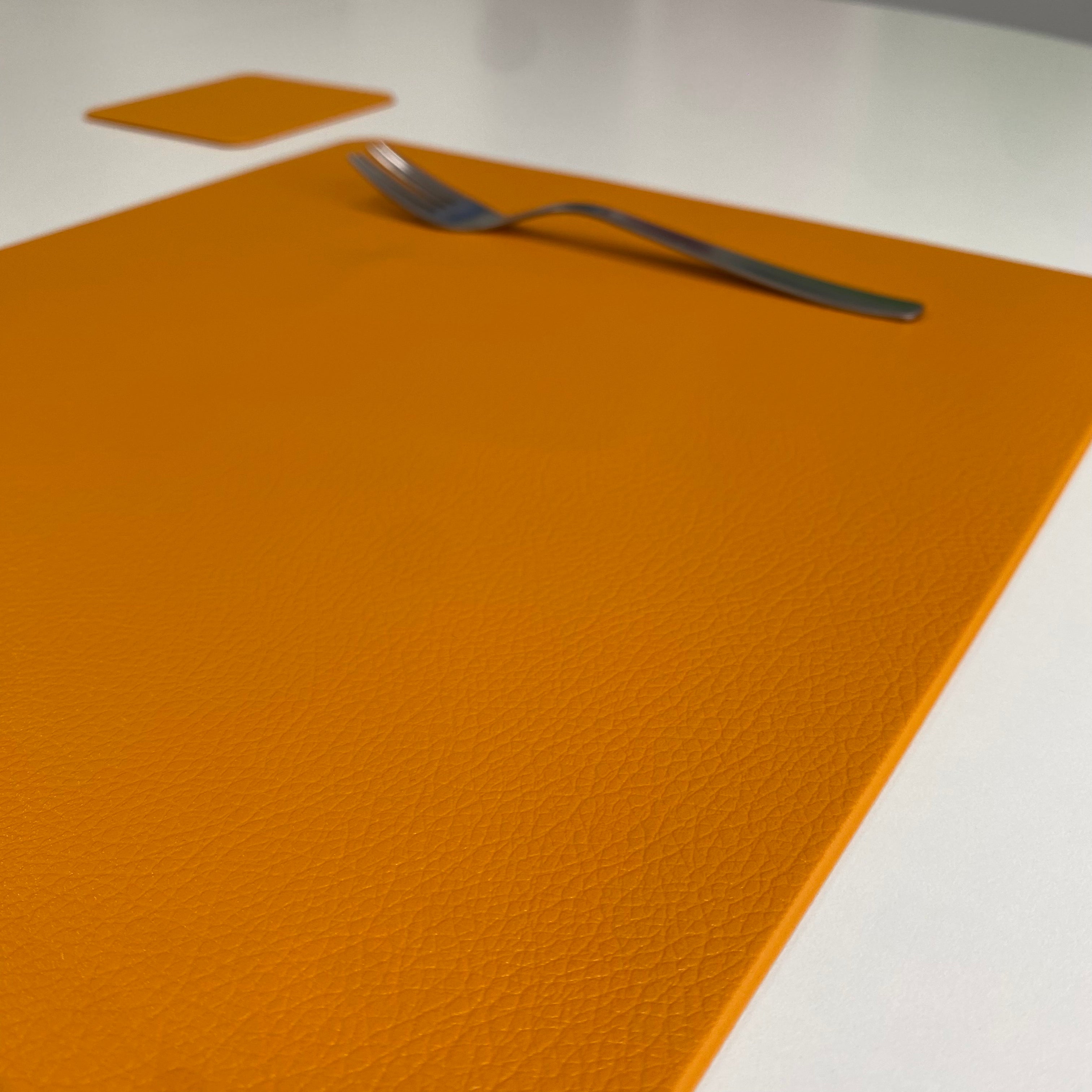 2 Set da colazione Rettangolare con sottobicchiere - Arancione