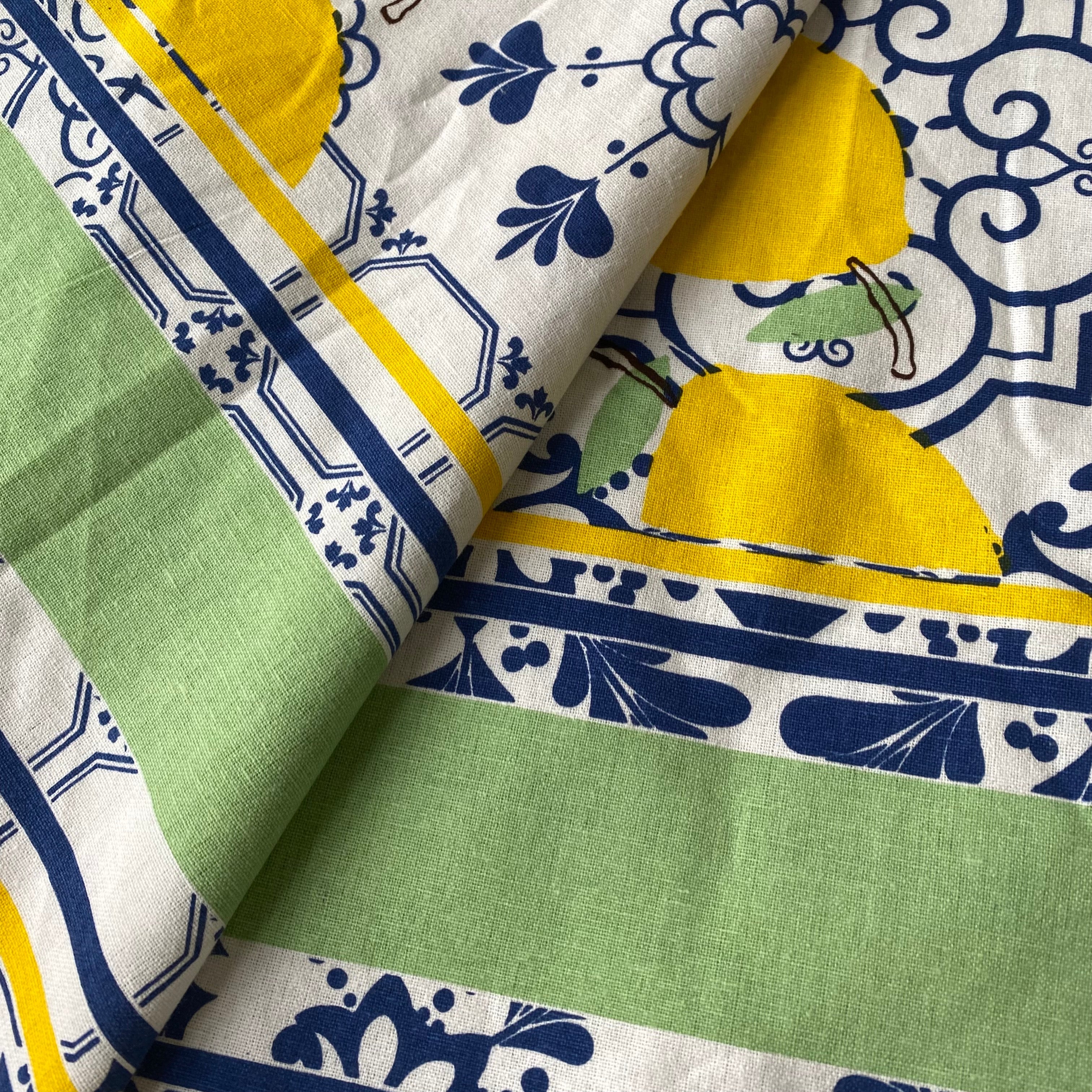 Telo Mare stampato in Fouta 100% cotone con Frange — Limoni