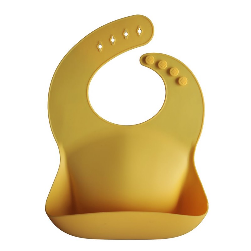 Bavetta in silicone Mushie — Mineral Yellow