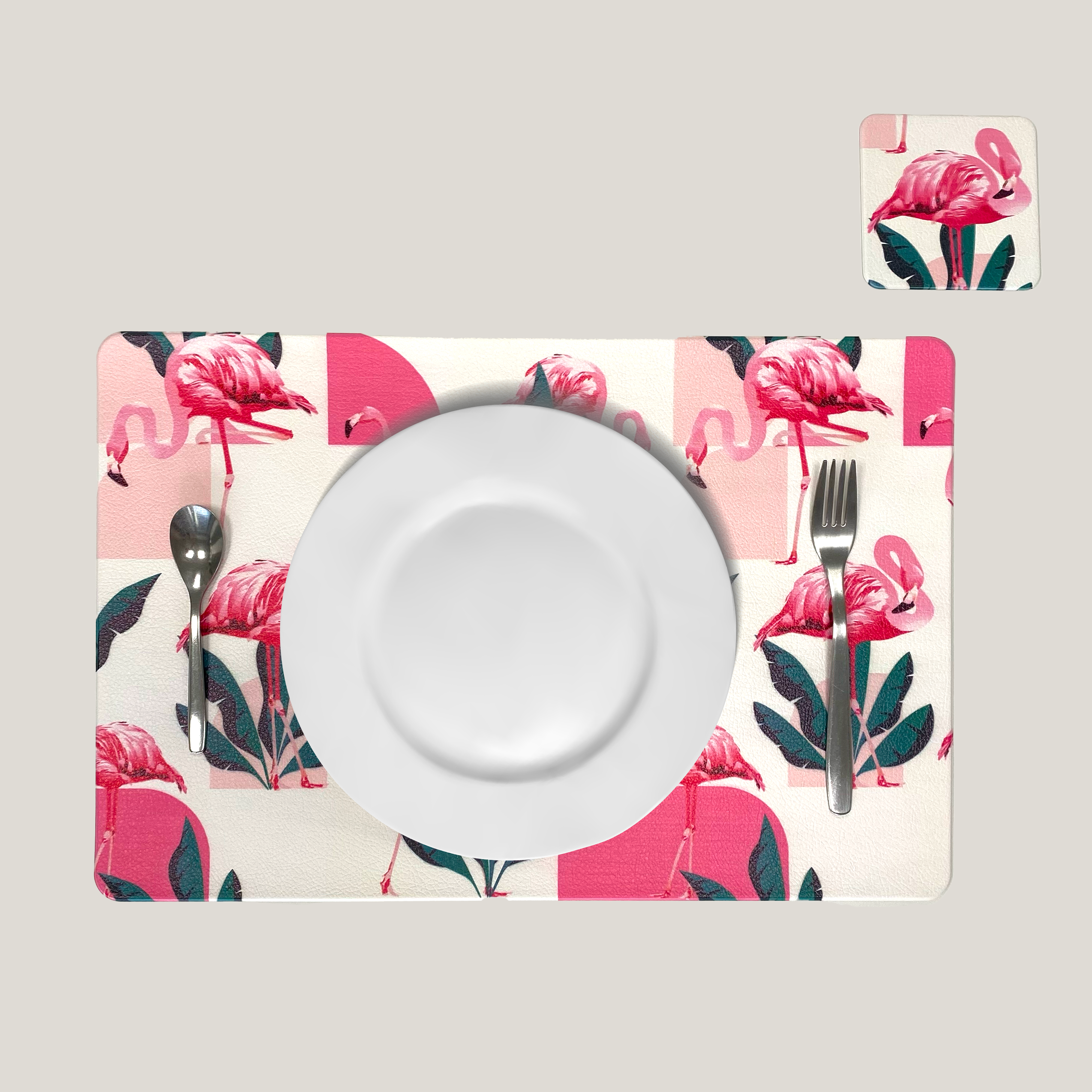 2 Set da colazione con sottobicchiere Stampato - In varie misure e fantasie