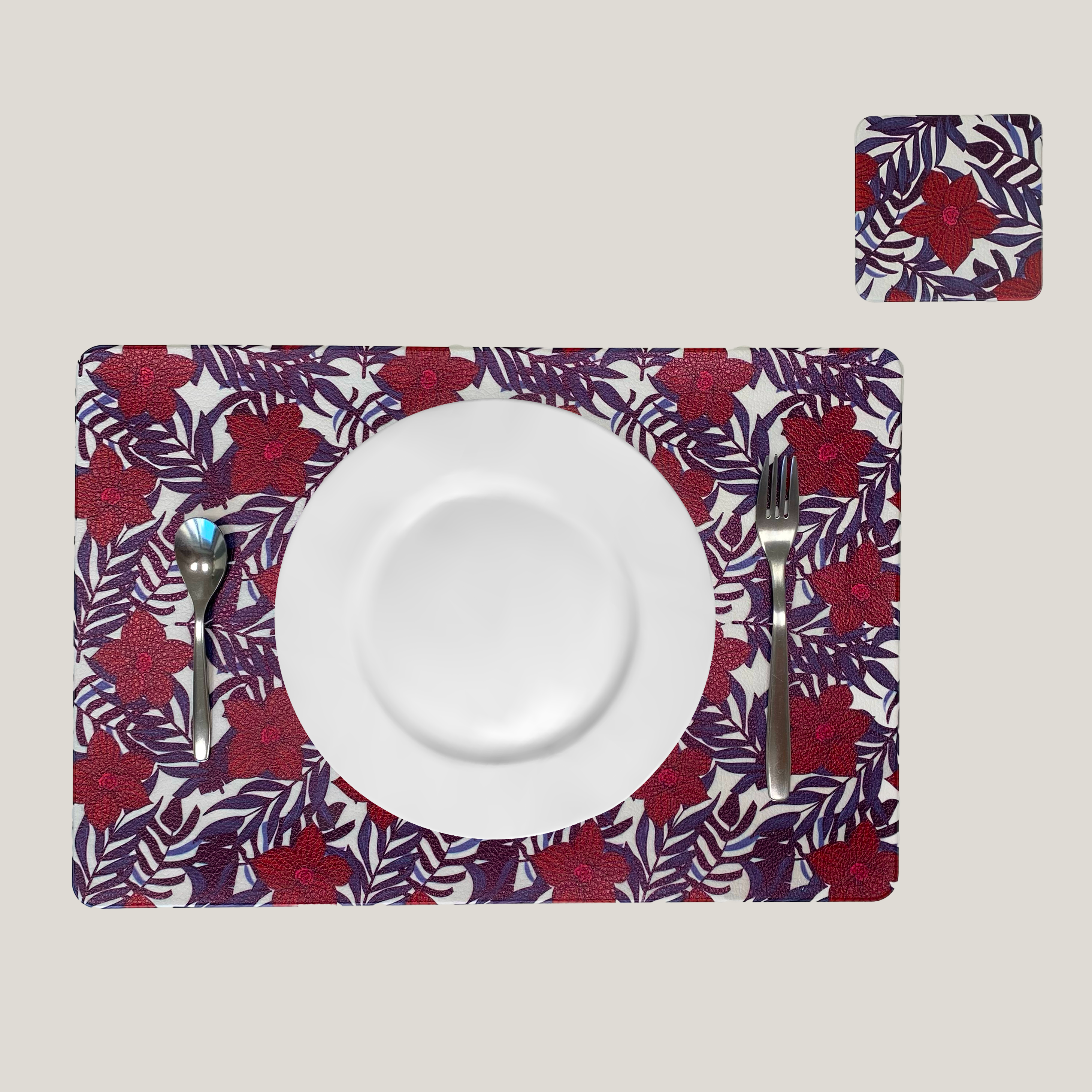 2 Set da colazione con sottobicchiere Stampato - In varie misure e fantasie