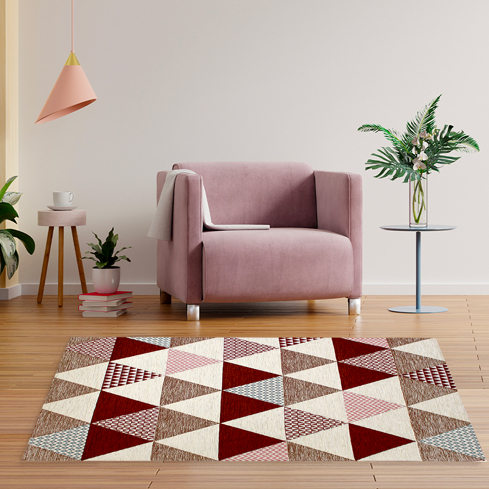 Tappeto Arredo Triangoli Marrone - in varie misure