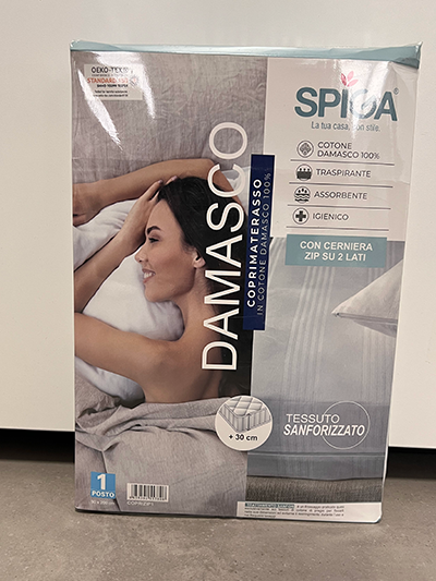 Coprimaterasso in Damasco con Zip - In varie misure