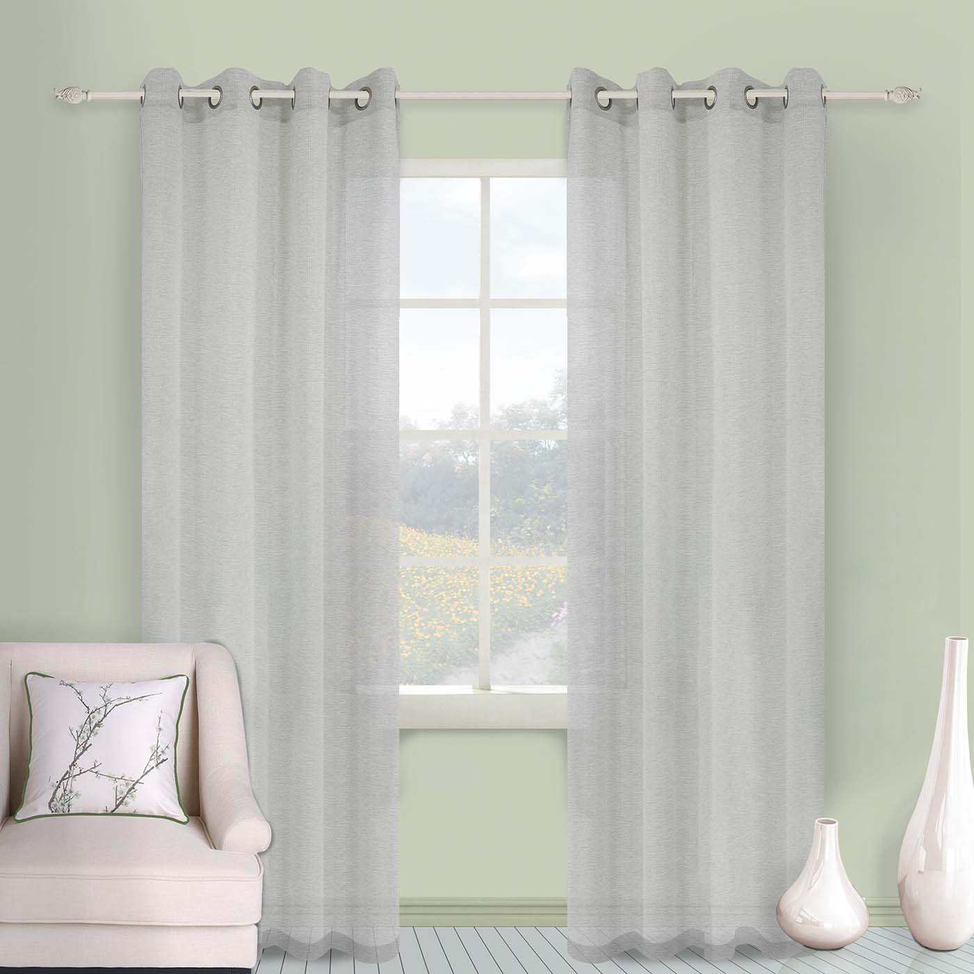 tenda Ludovica semi oscurante grigio