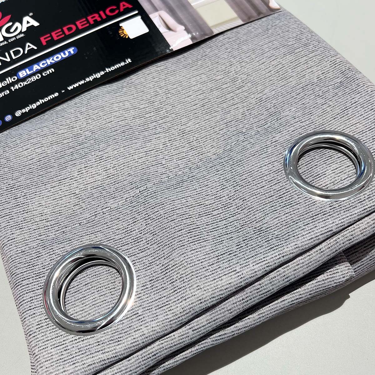 tenda federica semi oscurante grigio