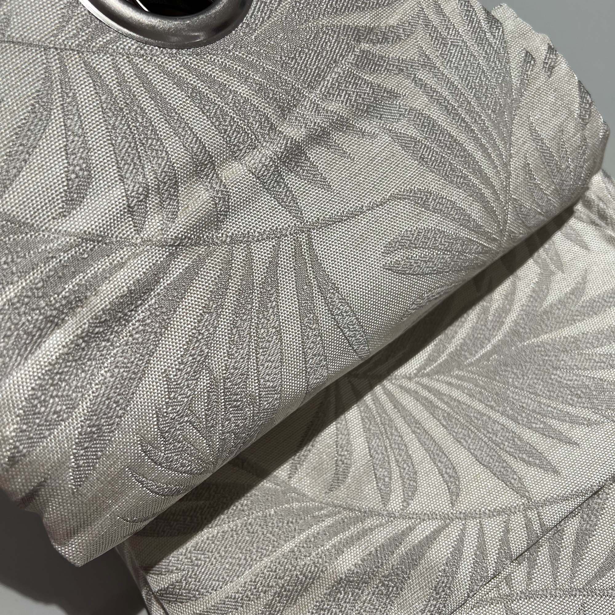 tenda con monstere foglie tropic grigio con occhielli
