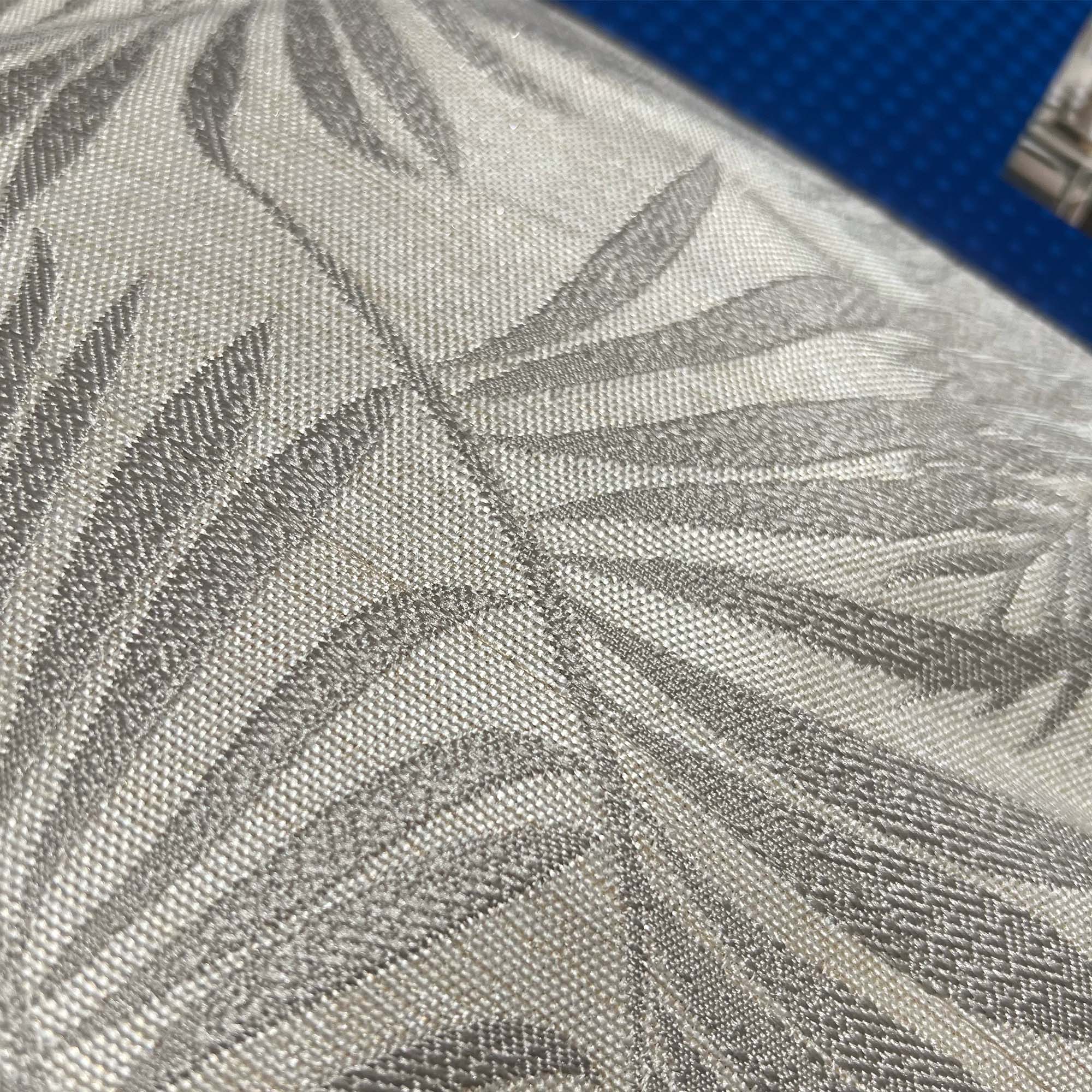 tenda con monstere foglie tropic grigio con occhielli