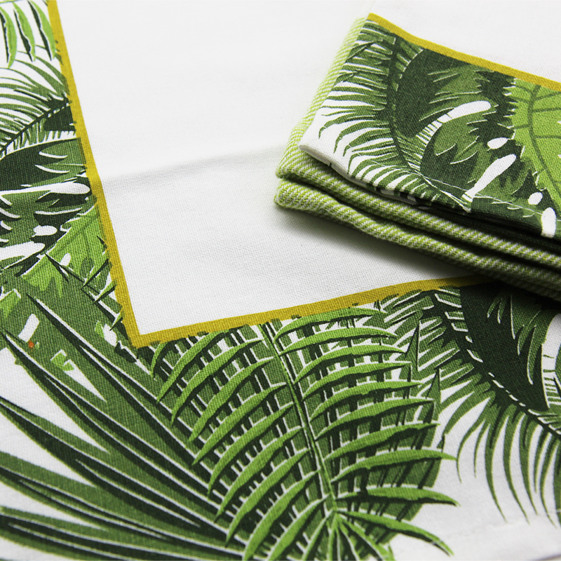 strofinacci da cucina con monstera