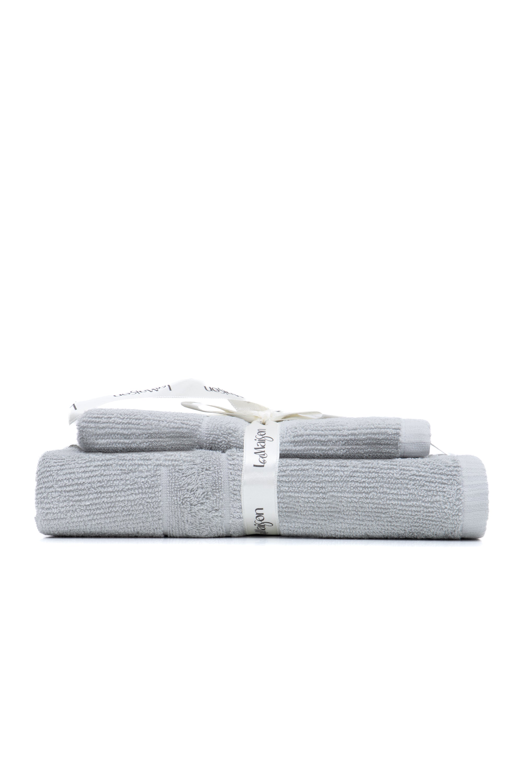 Asciugamano con ospite Grigio in cotone 550gsm | In vari disegni