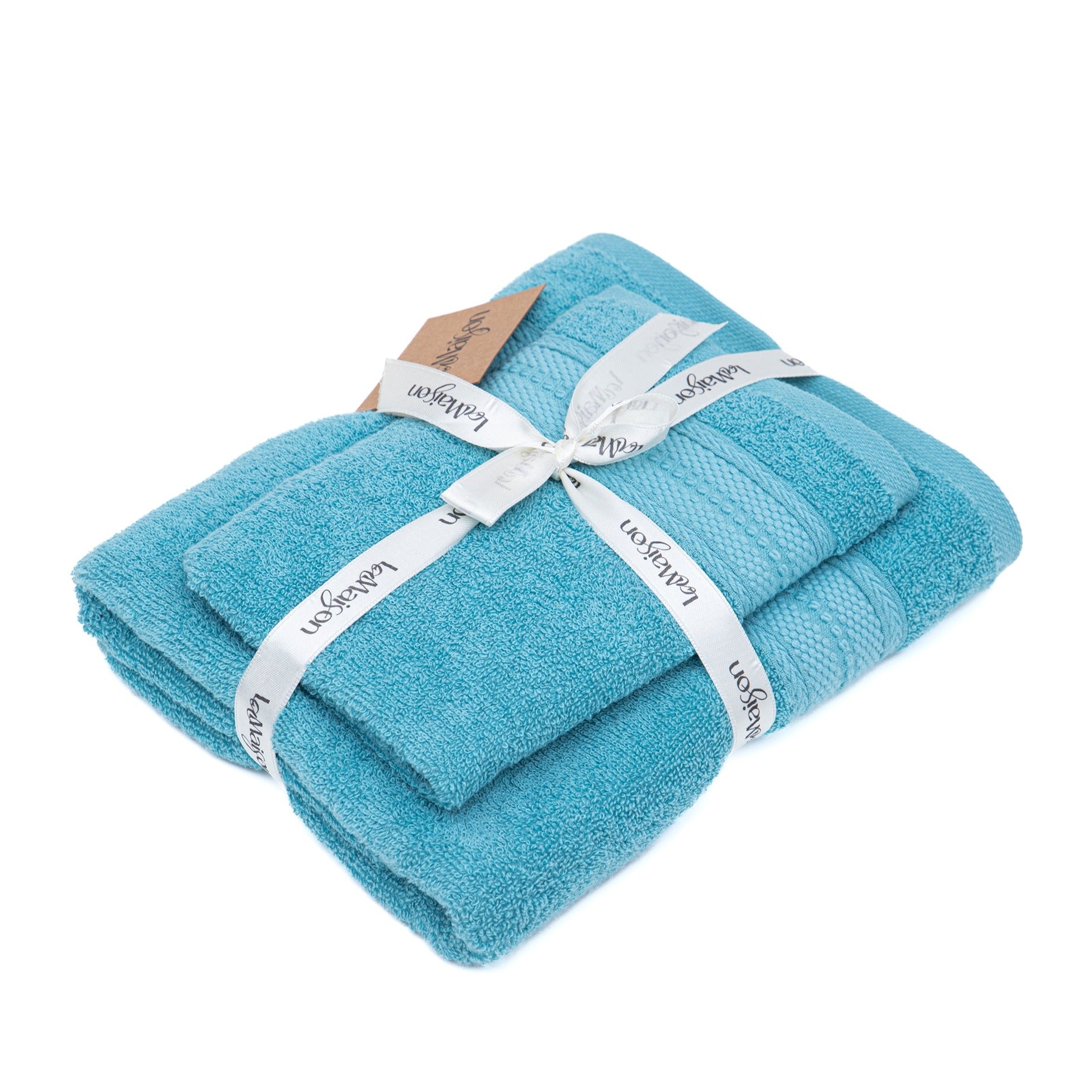 Asciugamano con ospite Celeste in cotone 550gsm | In vari disegni