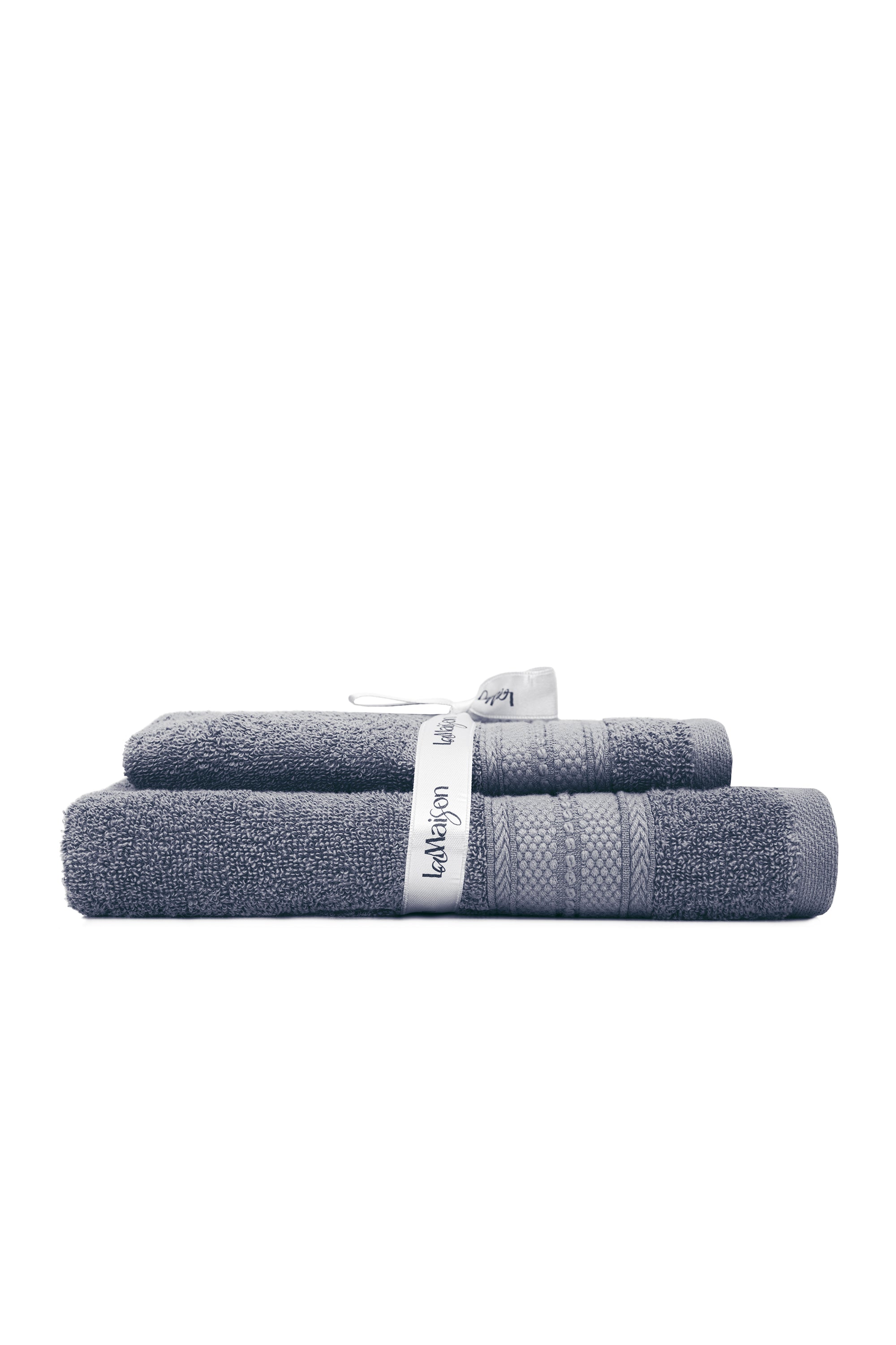 Asciugamano con ospite Grigio scuro in cotone 550gsm | In vari disegni