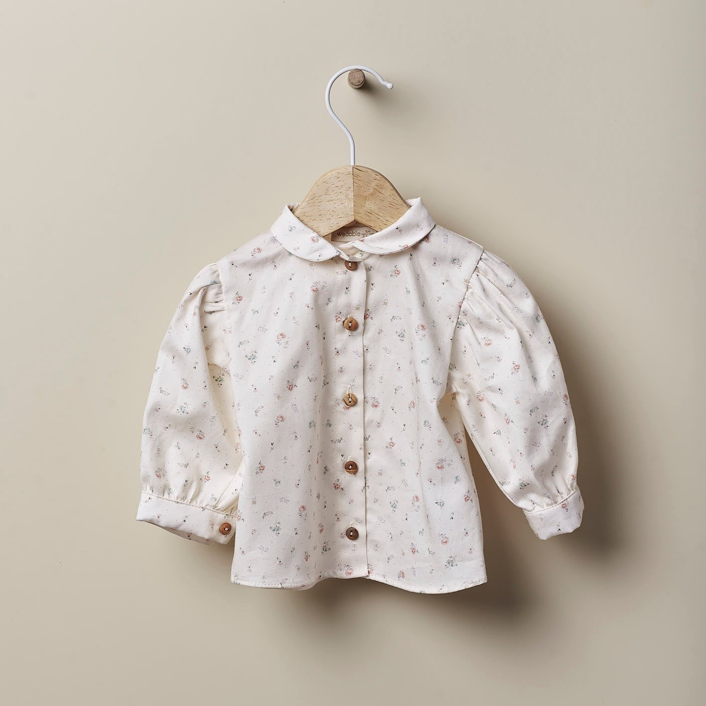 Camicia fiorata bimba in cotone - WEDOBLE