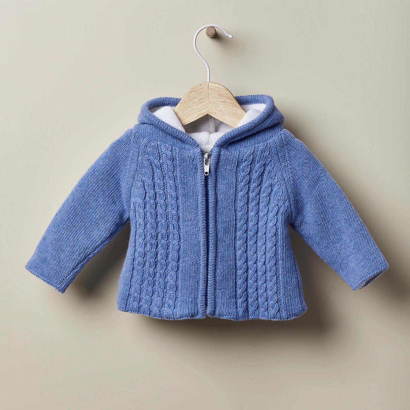 Cappotto in lanamerino e cashmere da 6 a 12 mesi blu - WEDOBLE