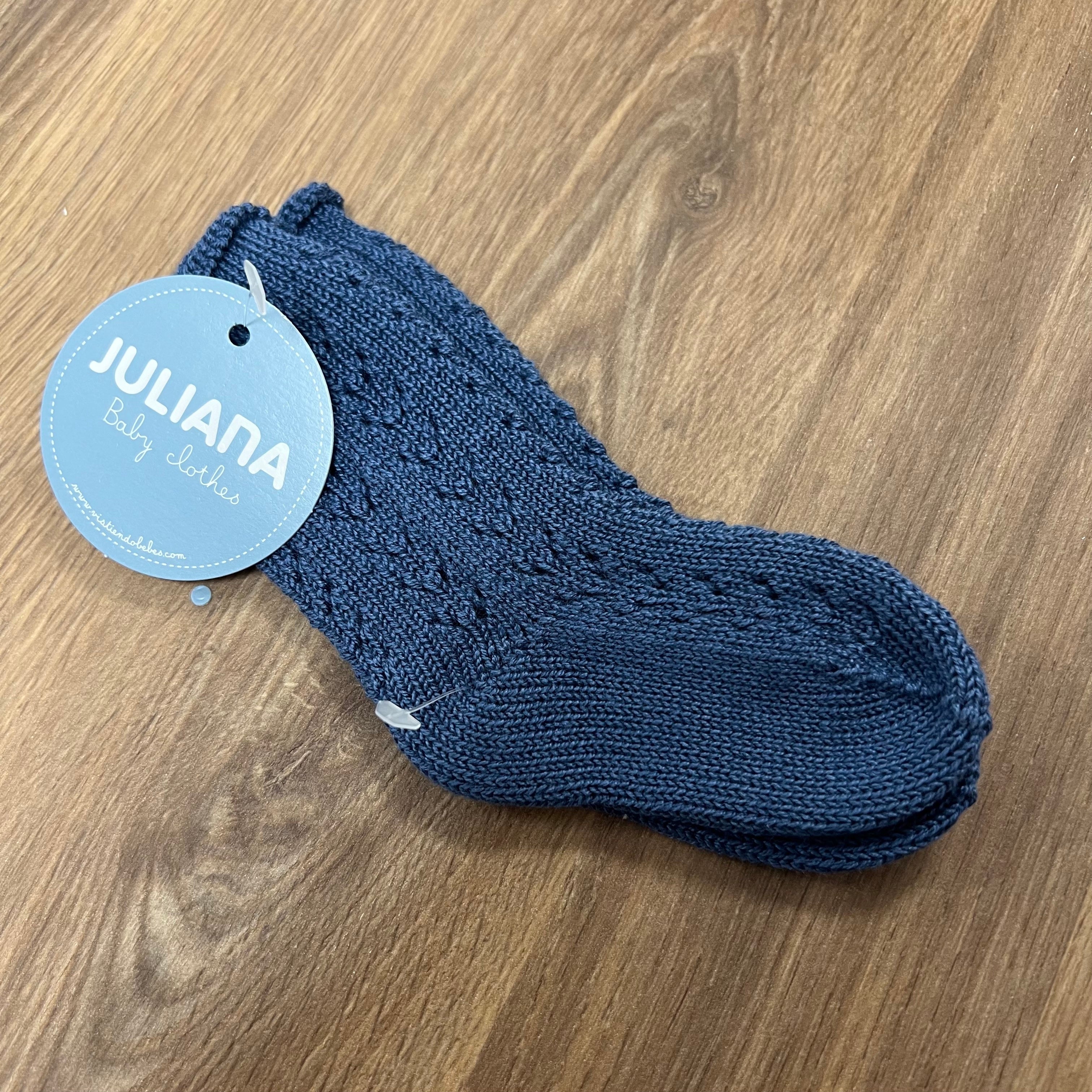 Calze Parigine con fiocco Blu - Juliana dalla 1/3 alla 18/24 mesi