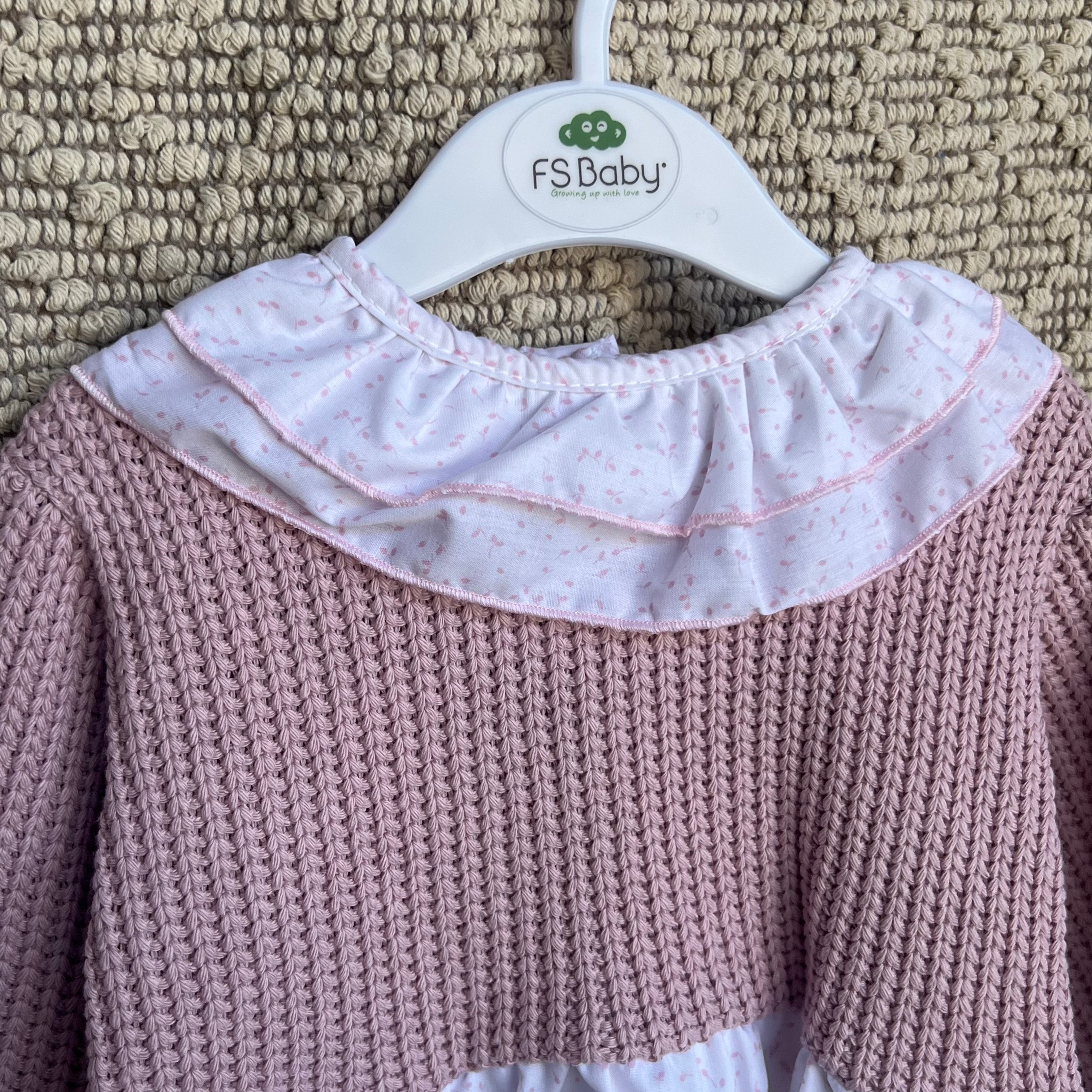 Abito bimba con Rosa dalla 3 alla 12 mesi - FS BABY