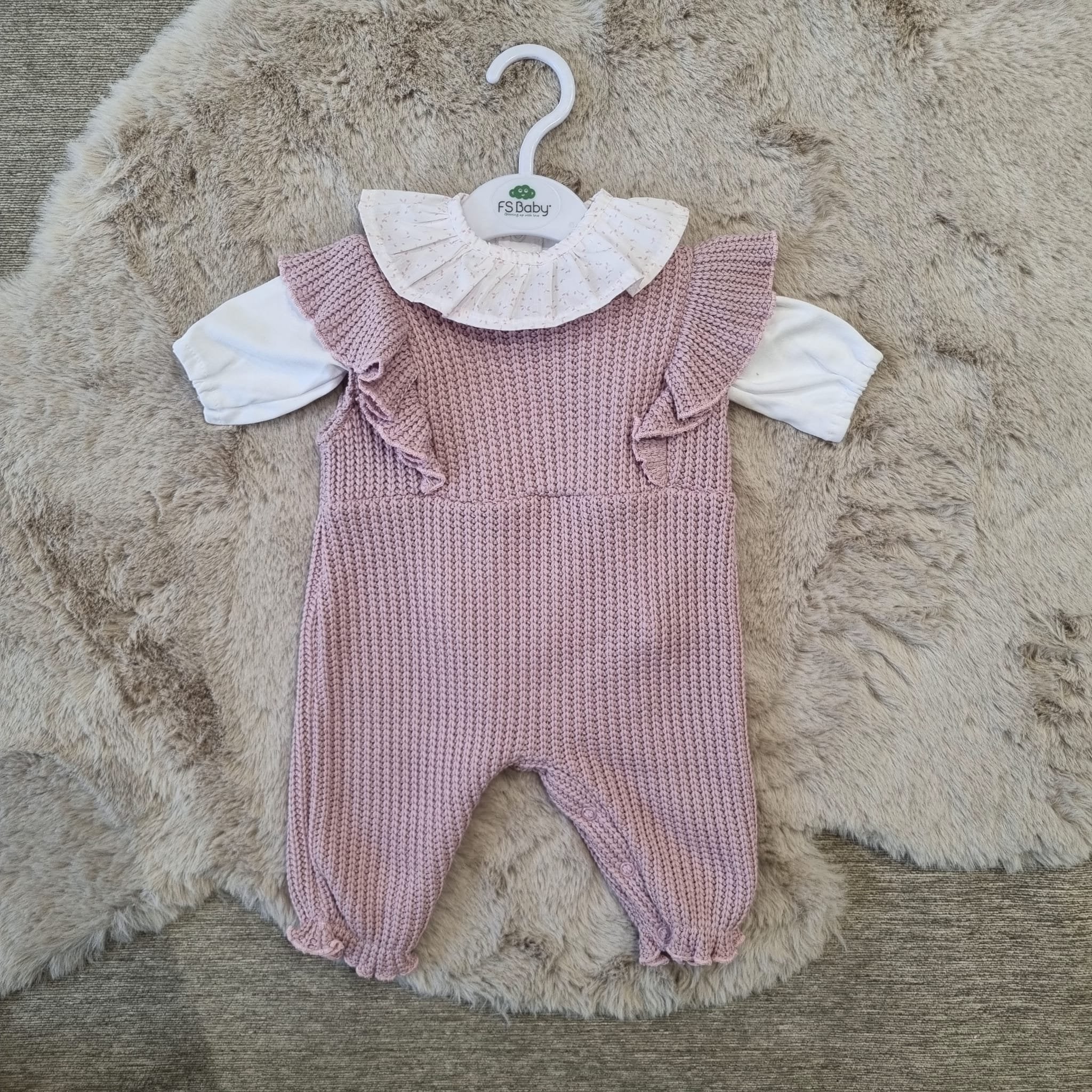 Tutina con body Rosa - Dalla 1 alla 9 mesi - FS BABY