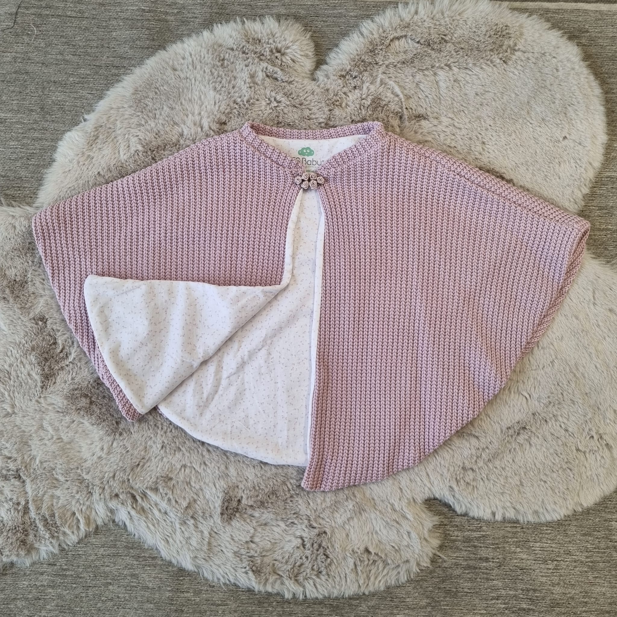 Poncho Rosa - Dalla 0/6 alla 6/12 mesi - FS BABY