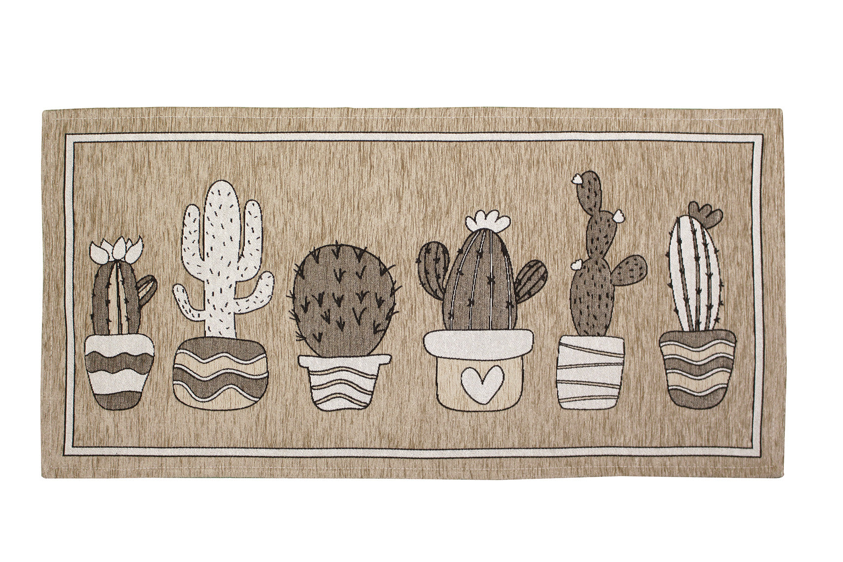 Tappeto per corsia Cucina - dis. Cactus in varie misure e colorazioni