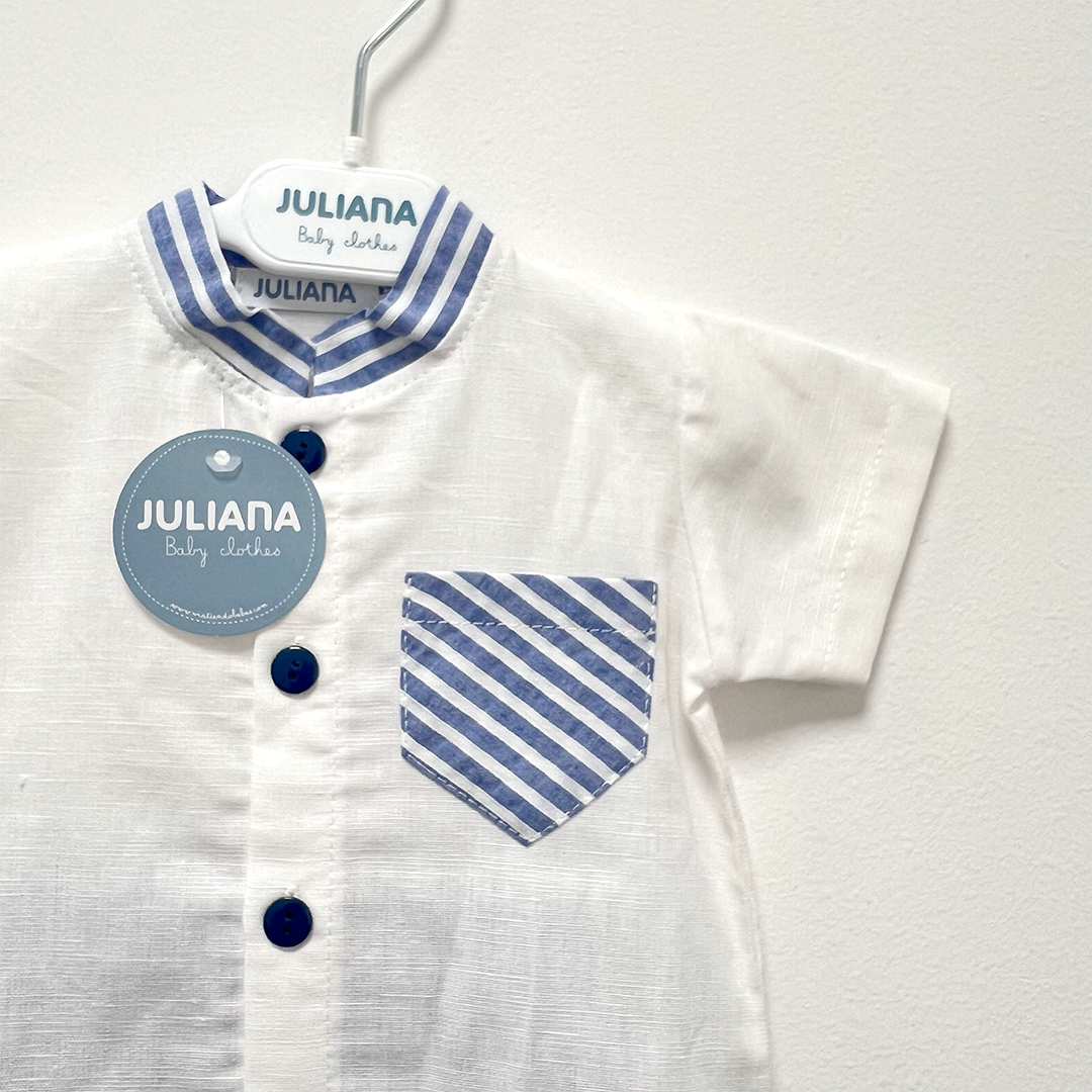 Completo bimbo Azzurro estivo Juliana - dalla 3 alla 24 mesi