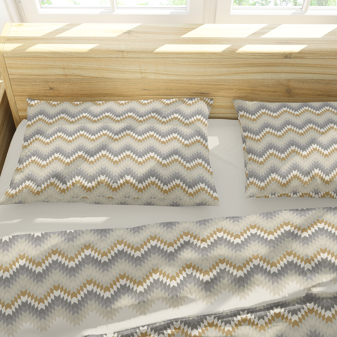 Completo letto lenzuola in pile Invernale Zig Zag - in varie misure e colorazioni