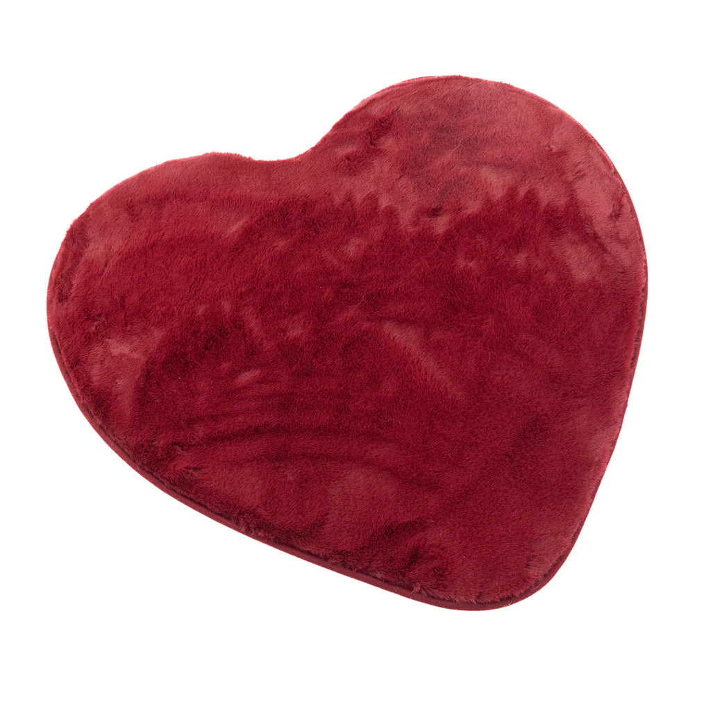 Tappeto antiscivolo Ida Fluffy a forma di cuore - in varie colorazioni