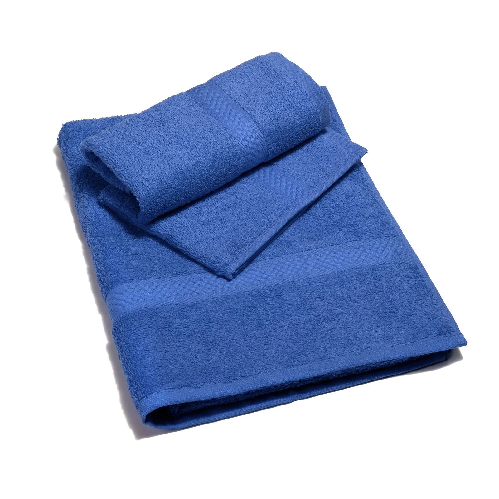 asciugamano ospite telo bagno caleffi blu cotoneAsciugamano Bagno con ospite in spugna Caleffi 