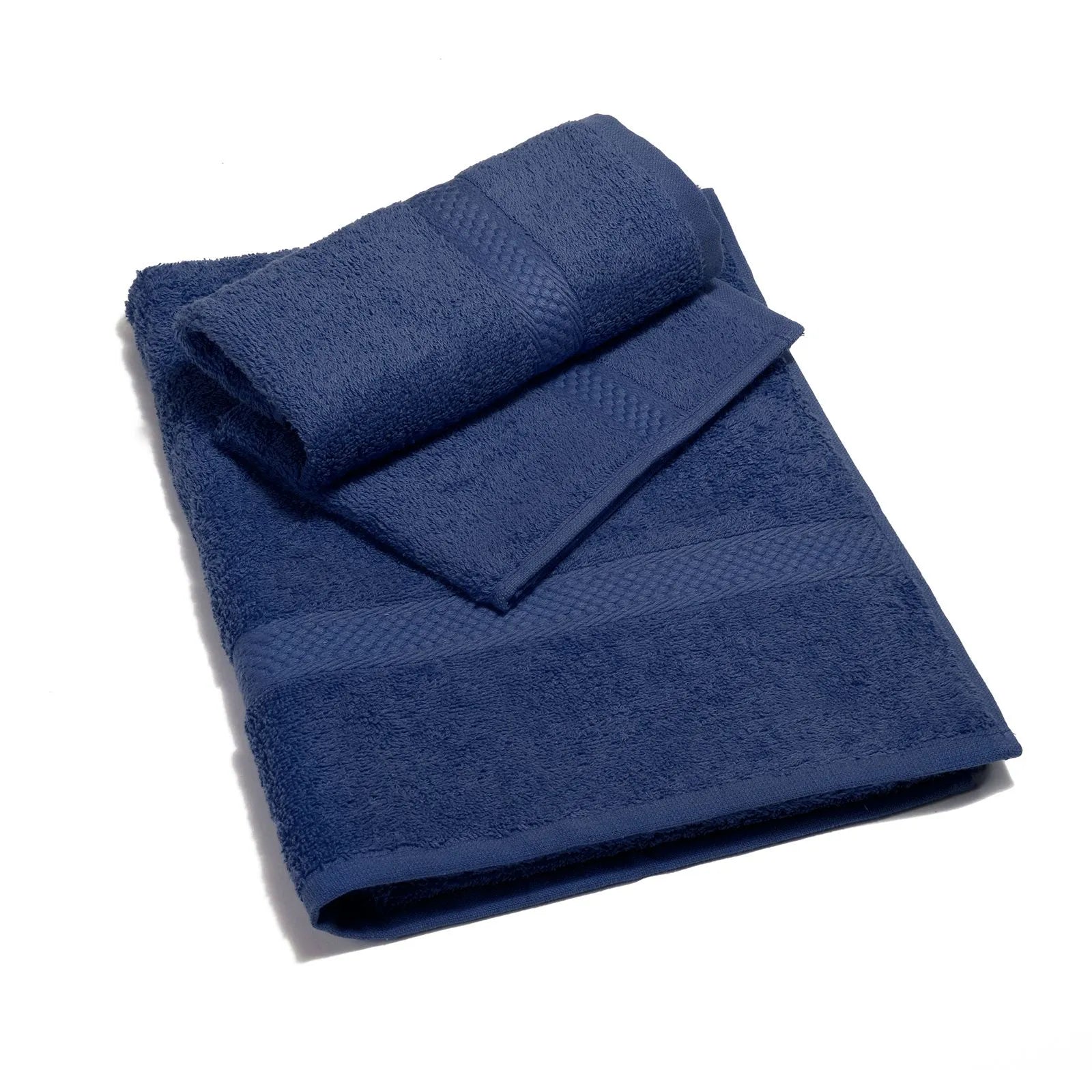 asciugamano ospite telo bagno caleffi blu indigo cotone